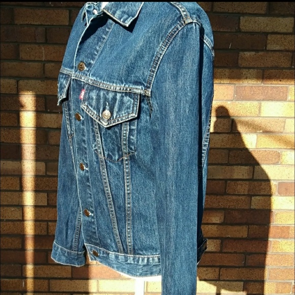 90' Vintage Levi's Denim Jacket Blue Size Medium - Picture 3 of 8